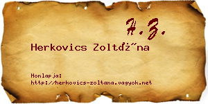 Herkovics Zoltána névjegykártya